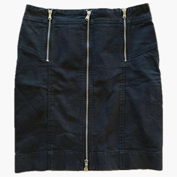Marc by Marc Jacobs Cotton/Wool Denim Zipper Pencil Skirt in Black Sz 2 - Picture 1 of 3